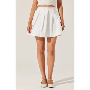 ASTR The Label Antheia Cotton Skater Skirt White - XS